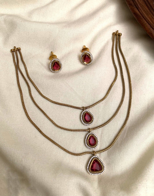 3 layer simple necklace(DR-6)