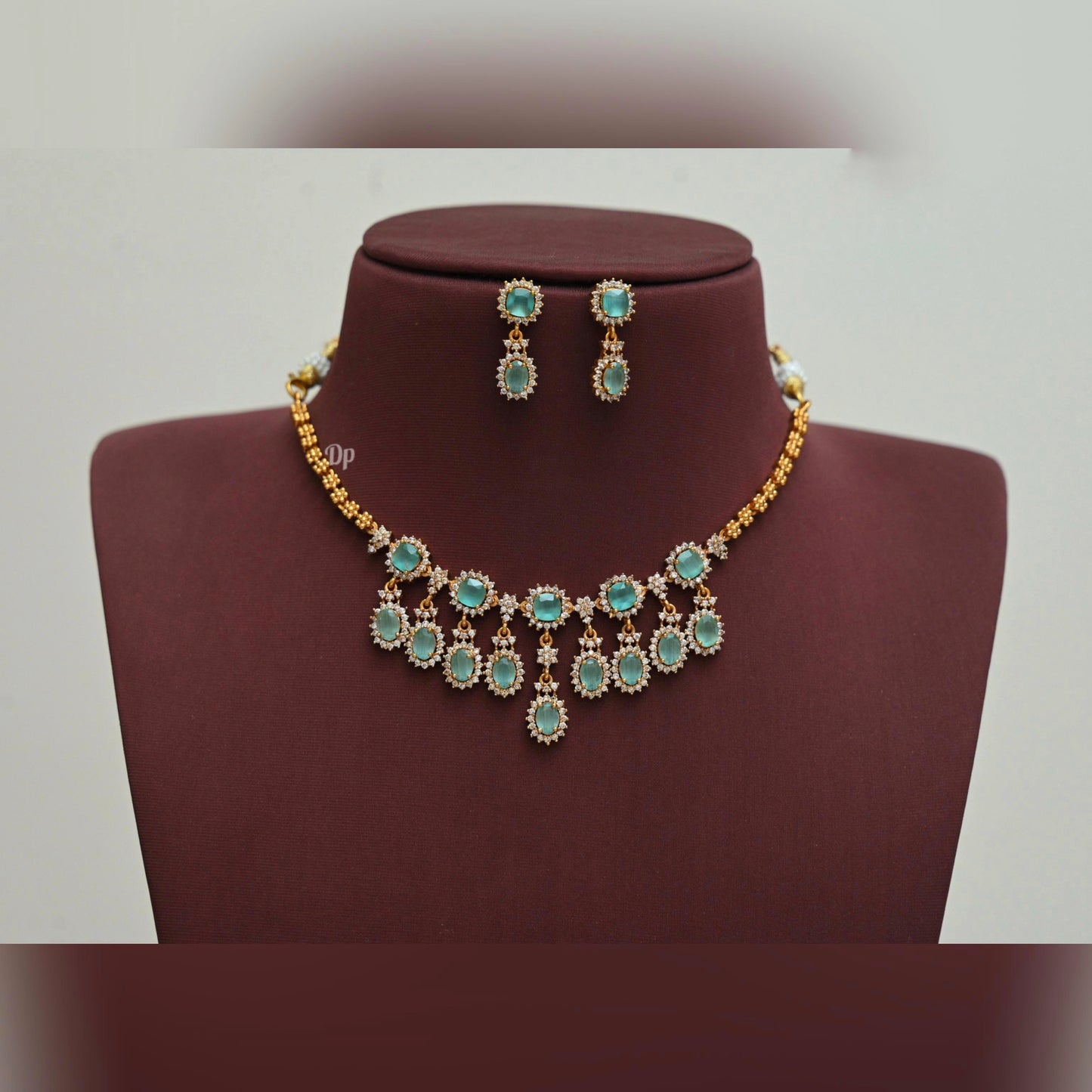 Ad stone drops necklace (DR-12)