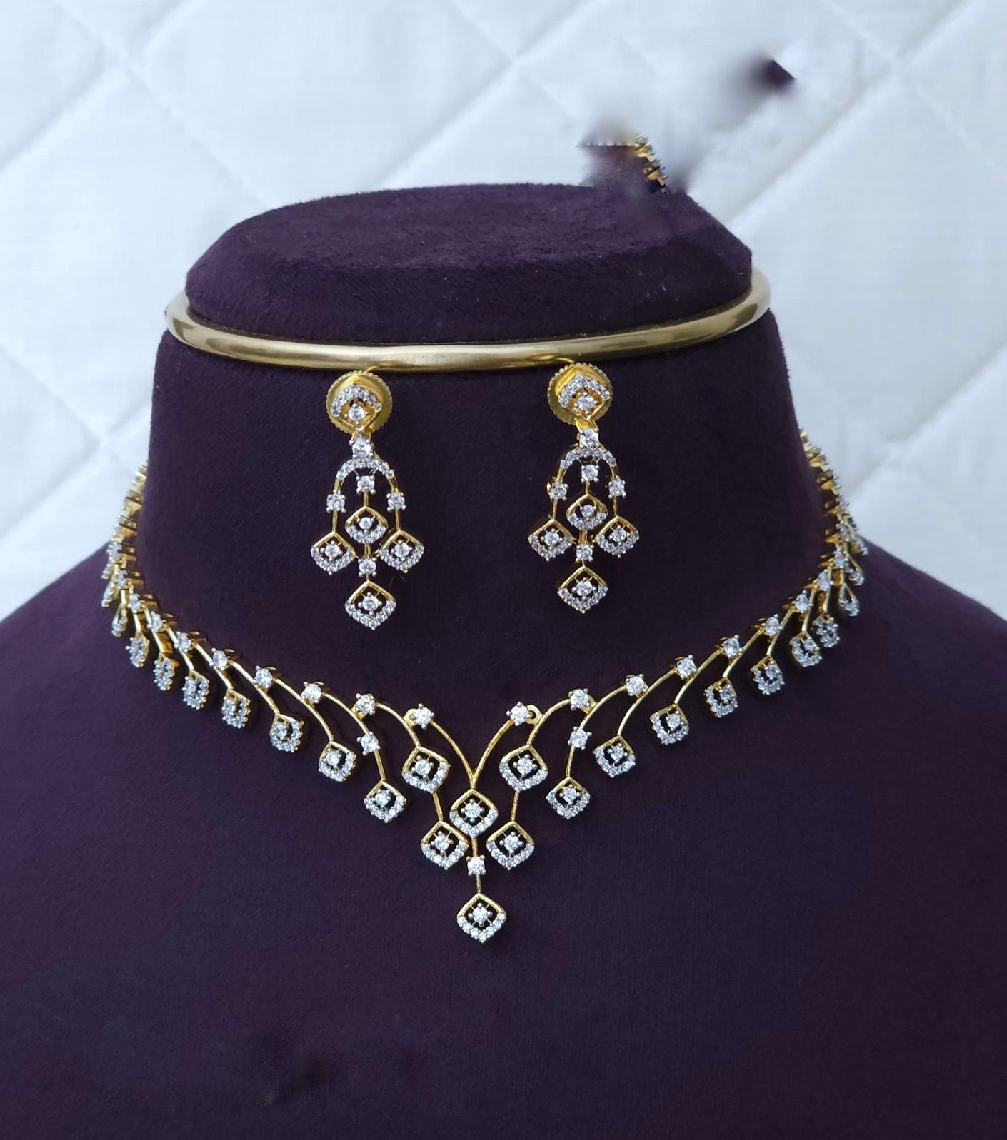 AD stone necklace(AN) (DR-4)