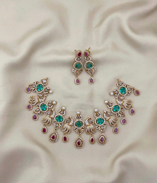 Peacock design necklace am(DR-31)