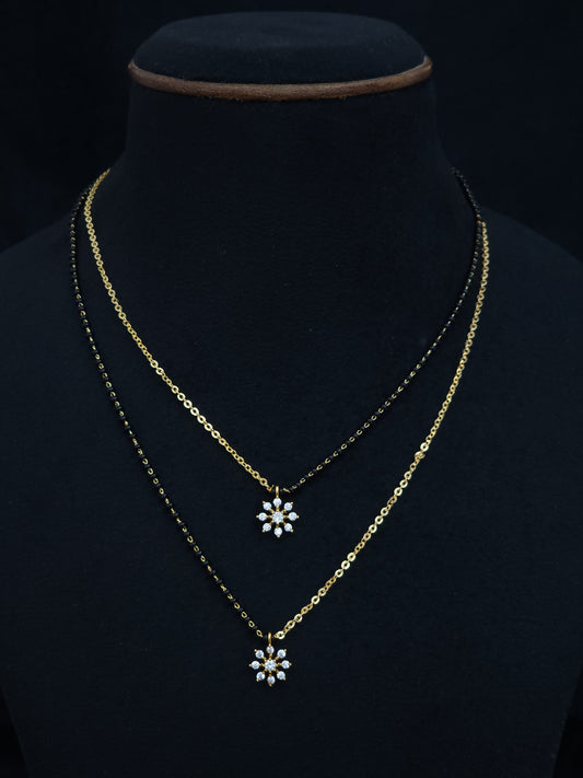 Gold and black beads