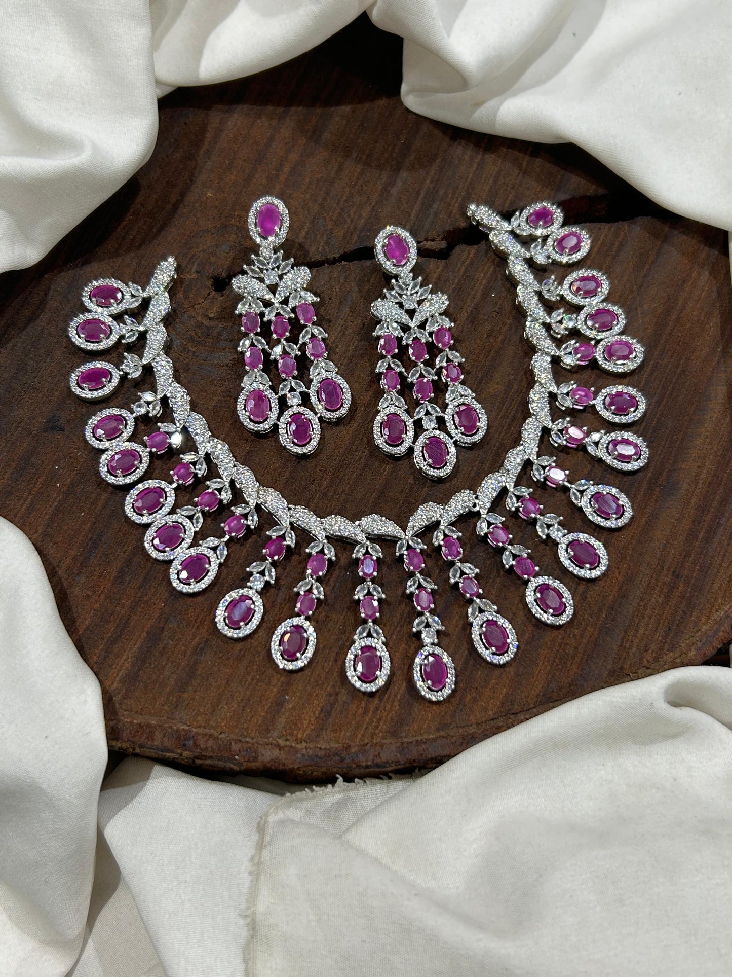 White stone necklace