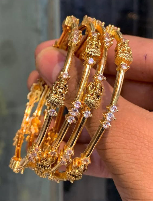 Lakshmi with white stone bangles (BA-30)