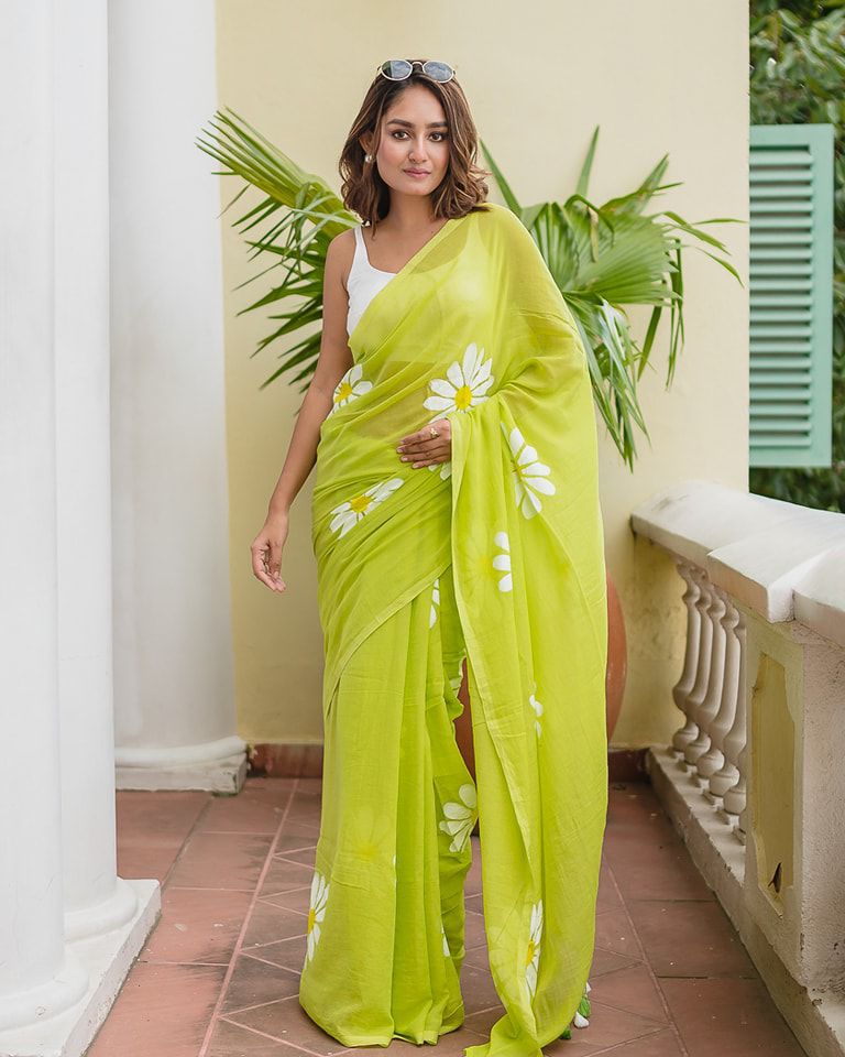 White SunFlower linen (LI-1)