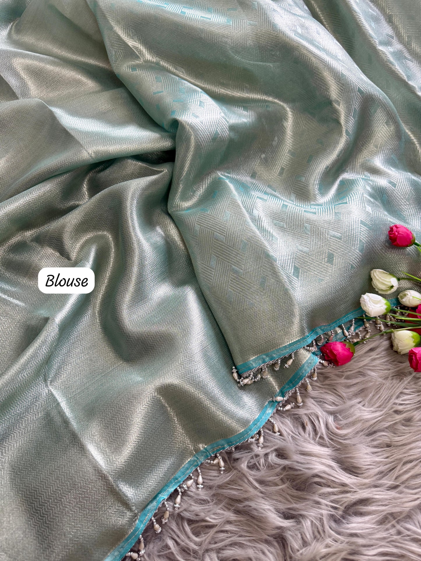 Banarasi handloom tissue saree(me)(TS-2)