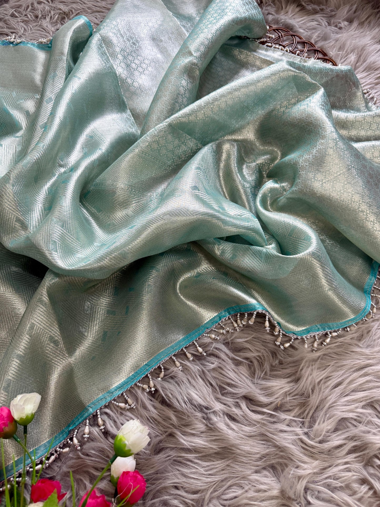 Banarasi handloom tissue saree(me)(TS-2)