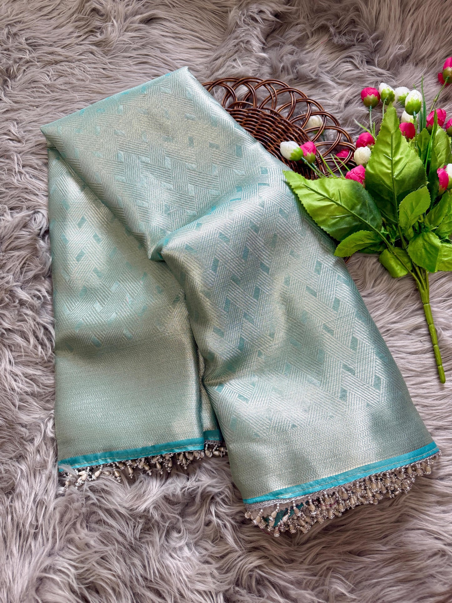 Banarasi handloom tissue saree(me)(TS-2)