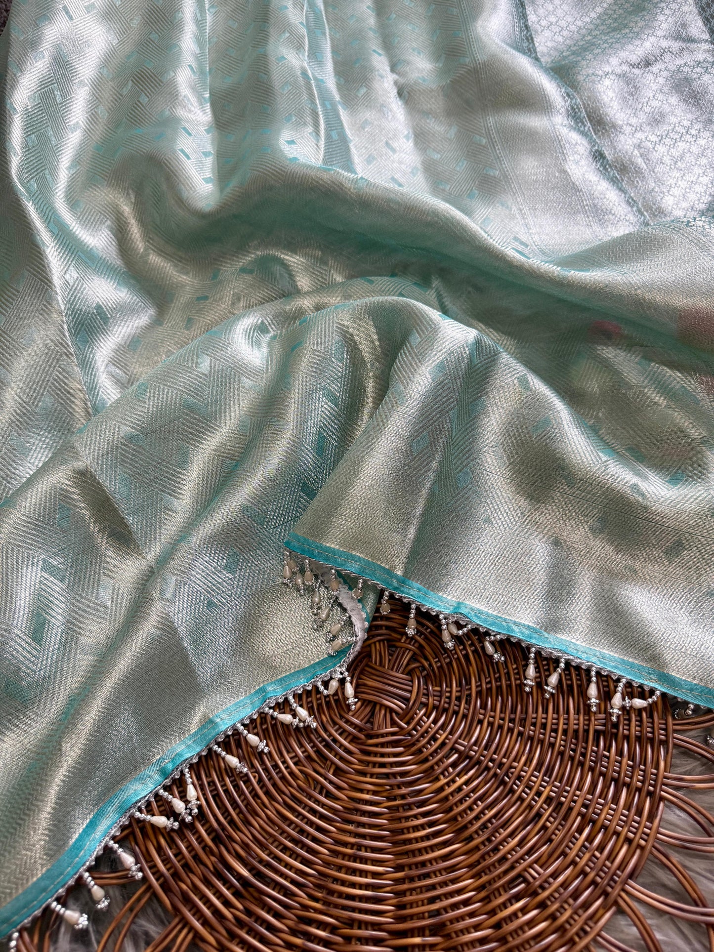 Banarasi handloom tissue saree(me)(TS-2)