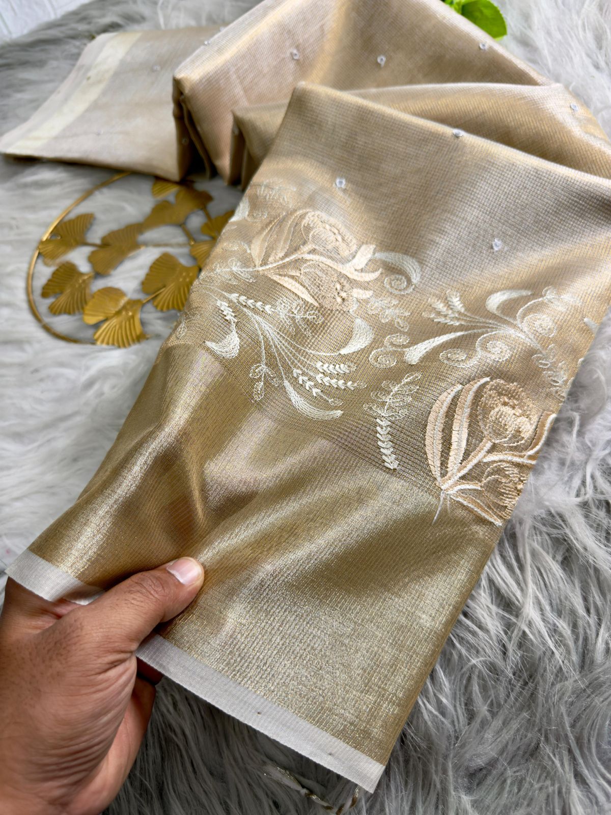 soft banarasi kota tissue saree(TS-3)