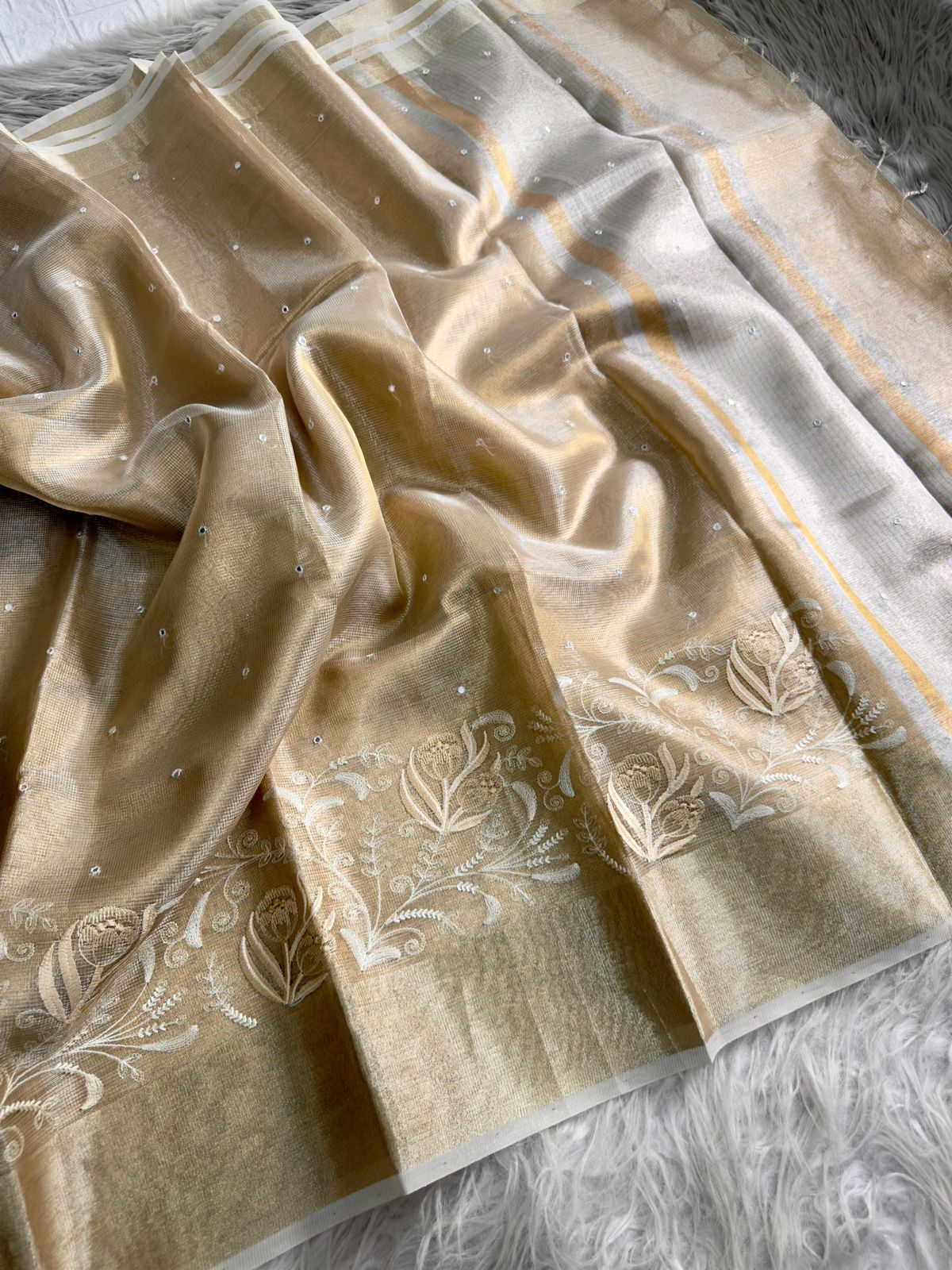 soft banarasi kota tissue saree(TS-3)