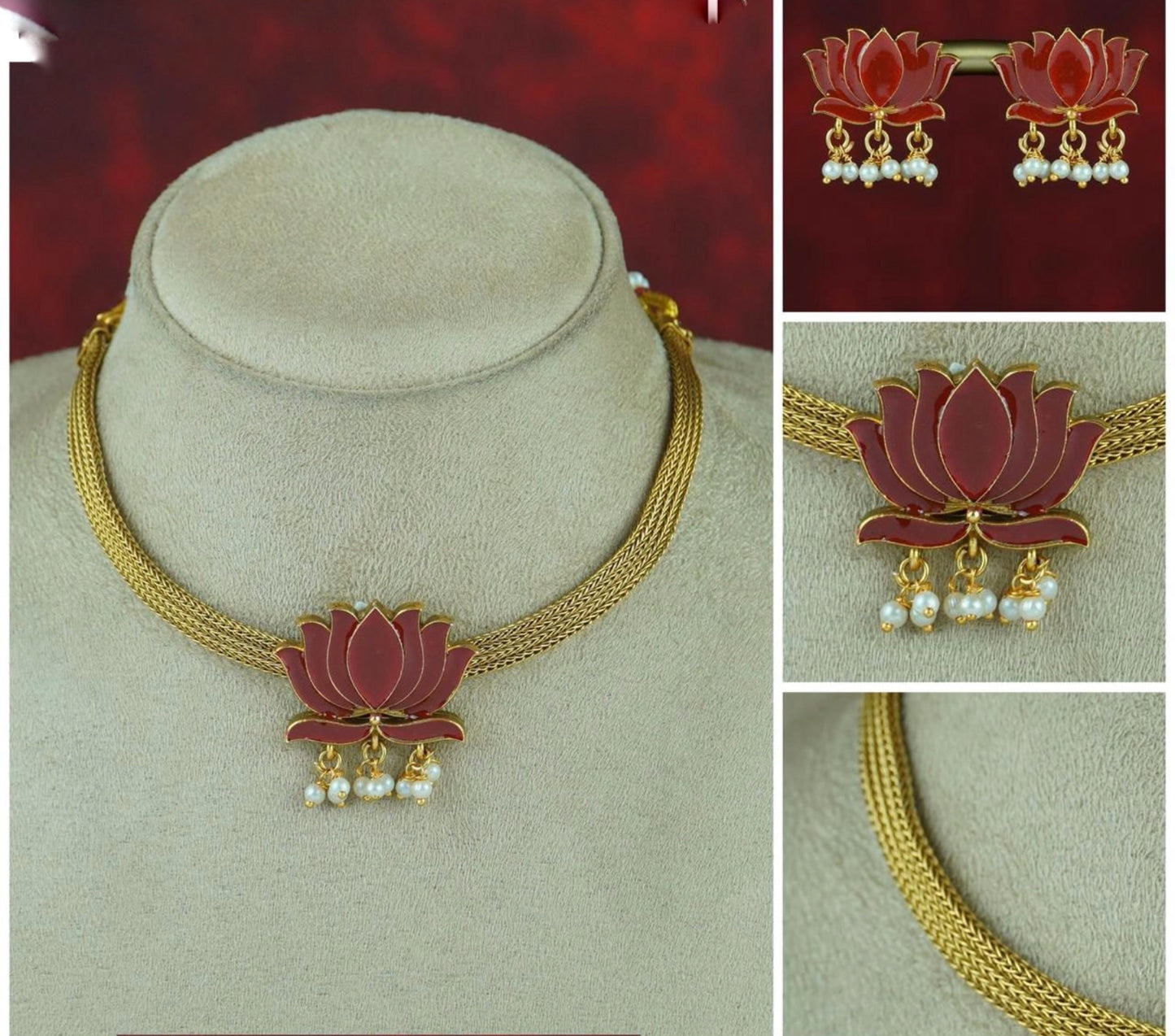 Single lotus necklace (N-73)