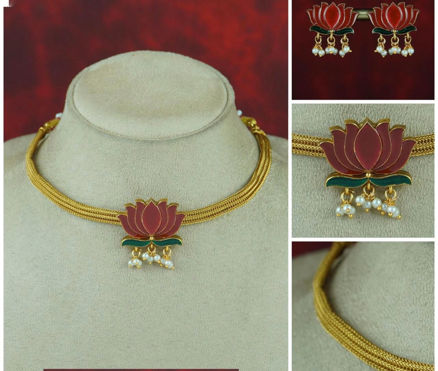 Single lotus necklace (N-73)