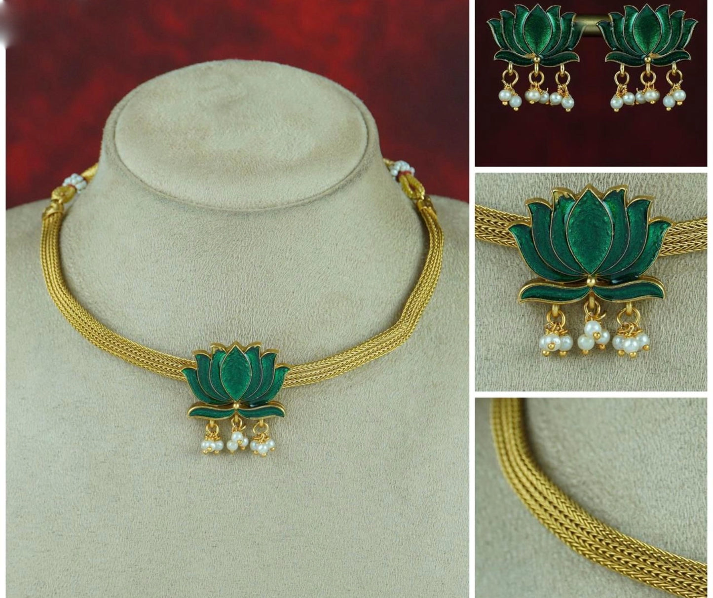 Single lotus necklace (N-73)