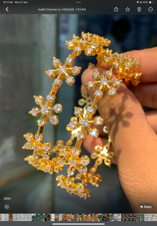 Flower design bangles