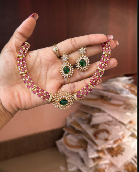 Ruby stone necklace