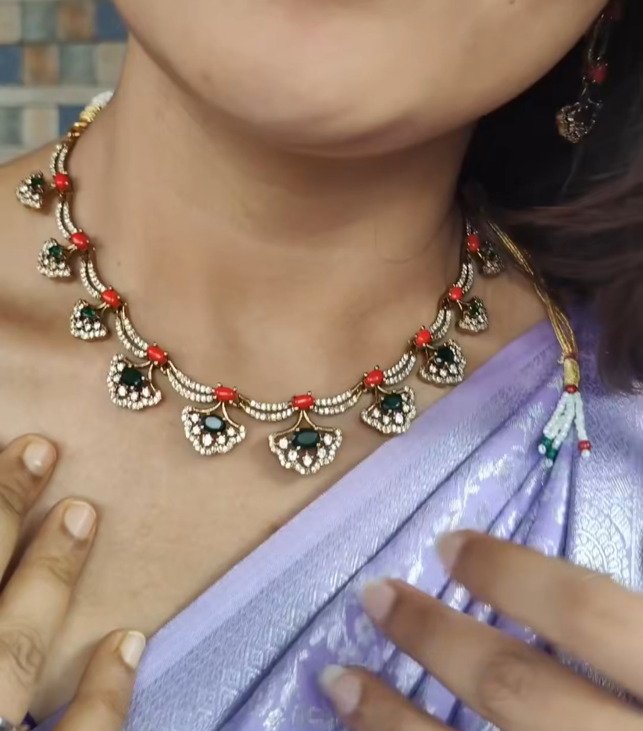 Trending stone necklace (DR-60)