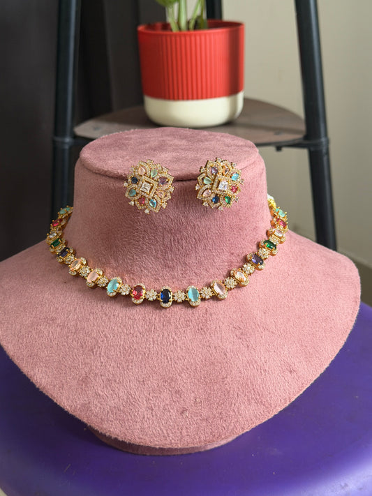 Navarathnan necklace