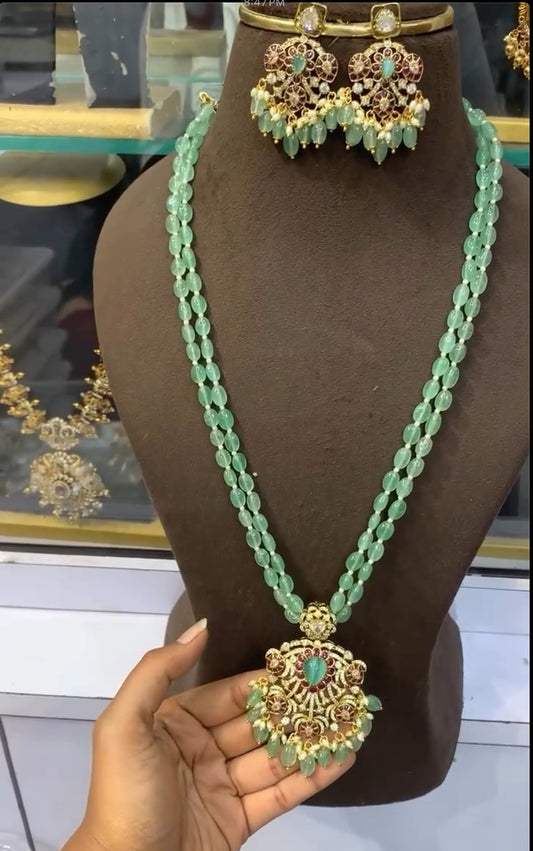 Green beads long haram(PJ-83)