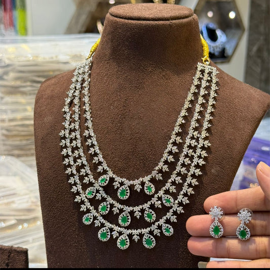 3 layer medium length necklace (DR-74)