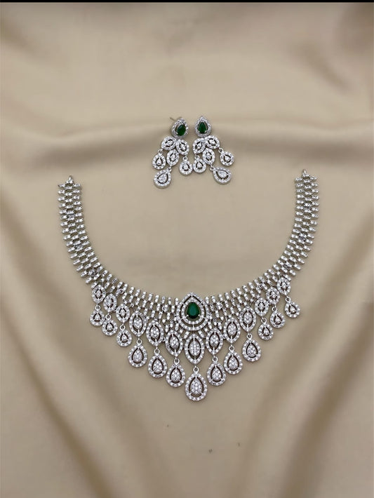 Grand diamond look necklace (DR-74)