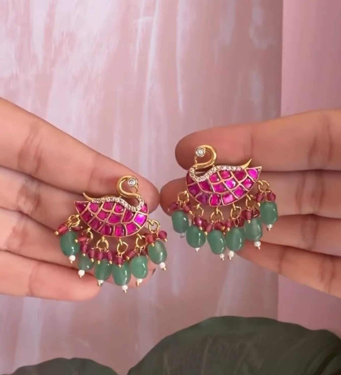 swan jadau earing