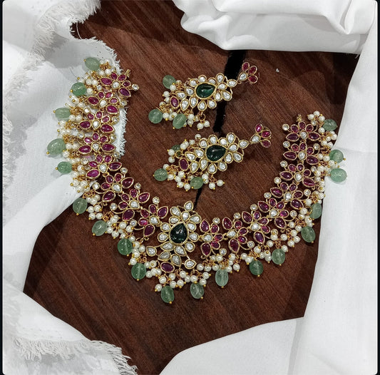 Beautiful kemp stone necklace (PJ-82)