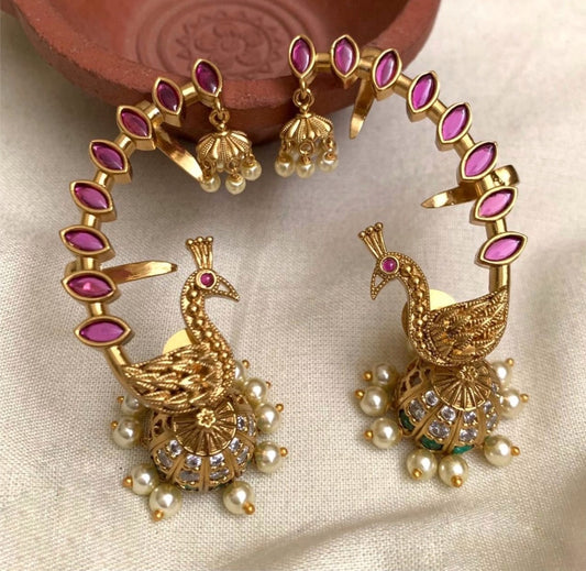 Premium jumka with ear cuffs