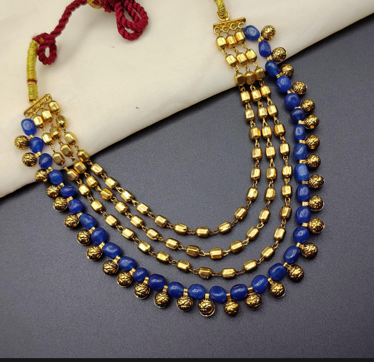 Green beads necklace