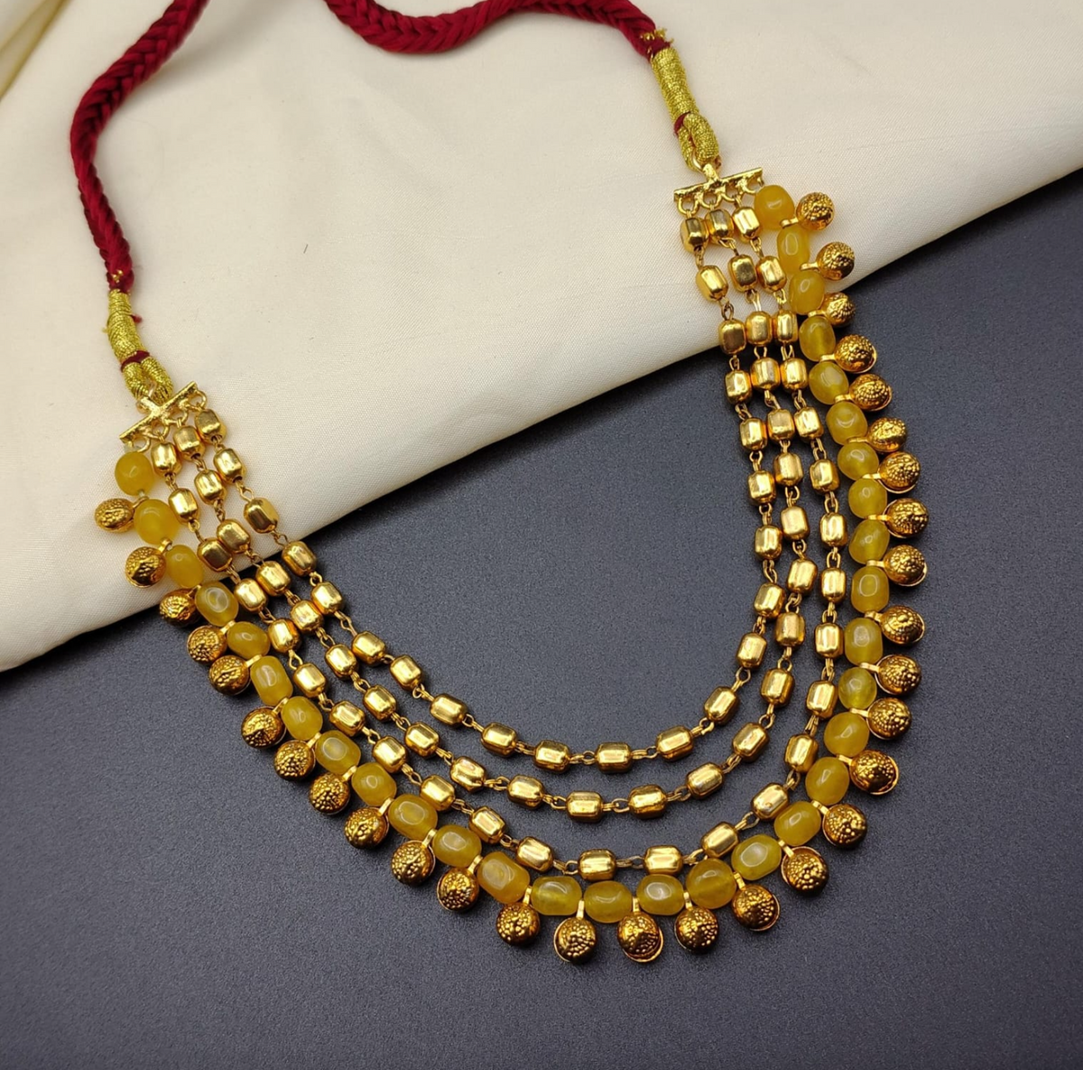 Green beads necklace