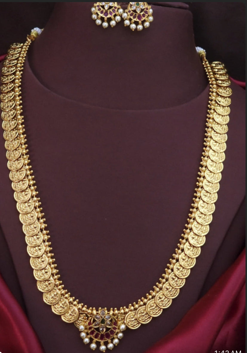 Coin long and short necklace