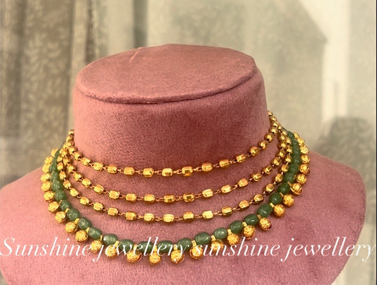 Green beads necklace