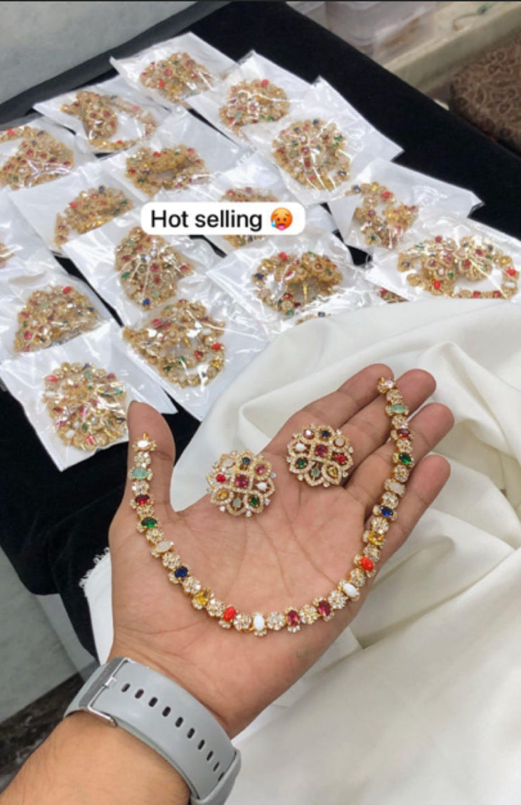 Navarathnan necklace