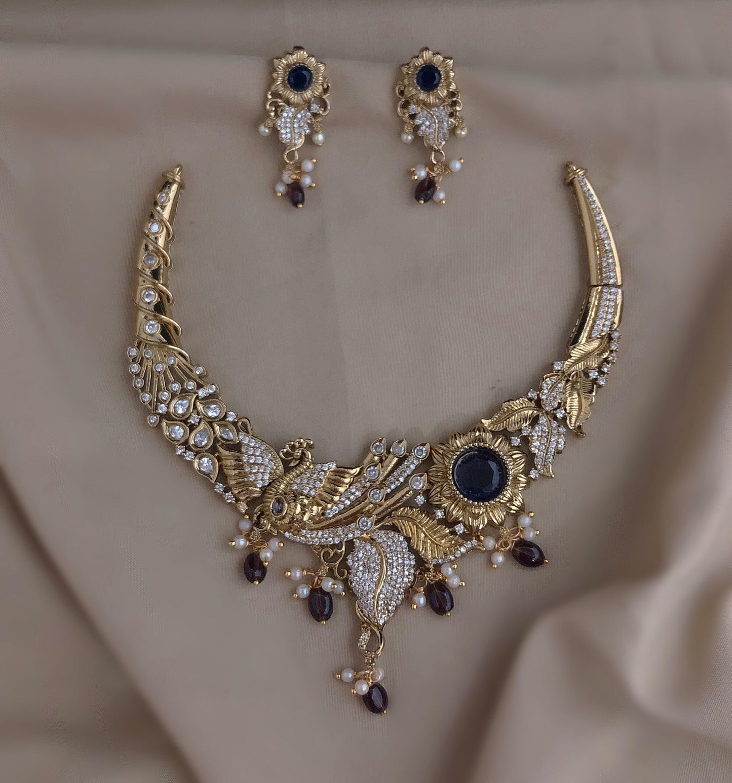 Peacock design grand necklace jk (DR-56)