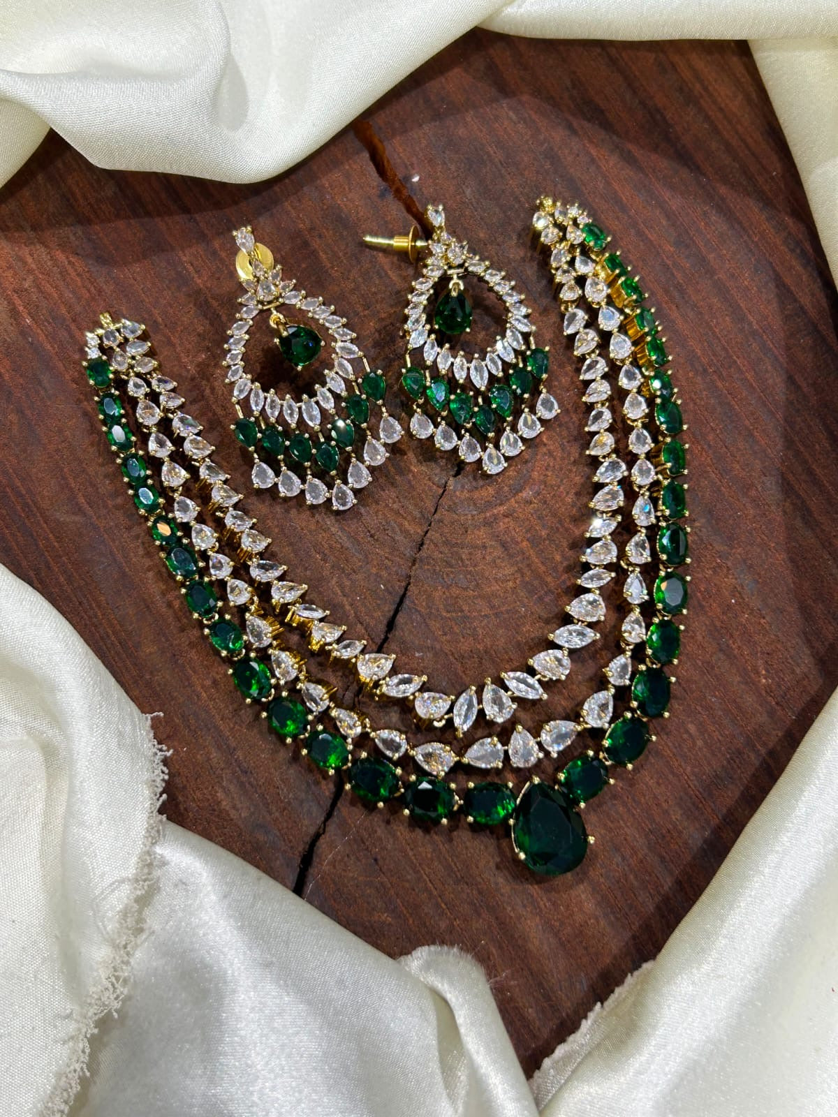 3 layer stone necklace