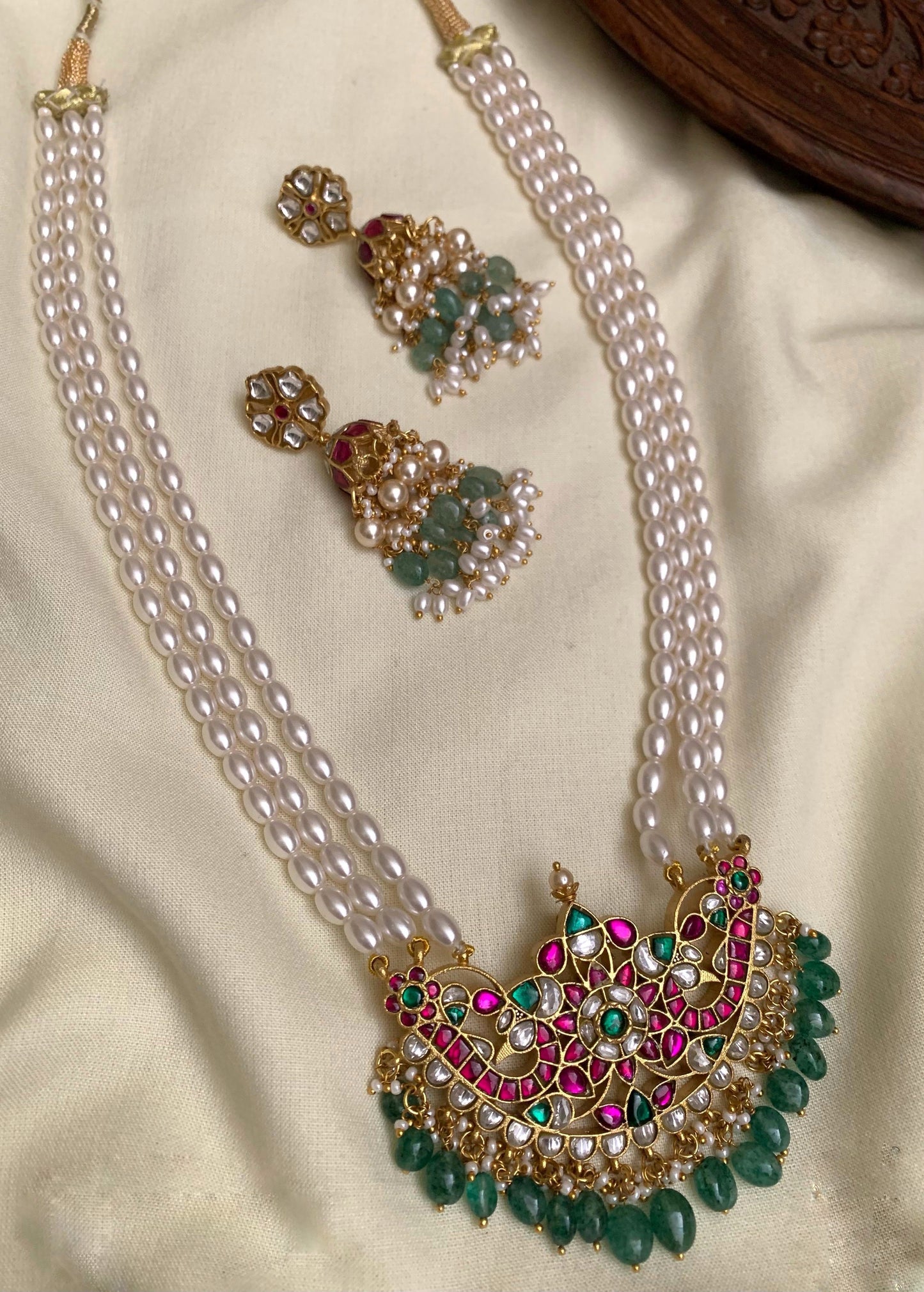 Long jadau Kundan haram (JK-1)