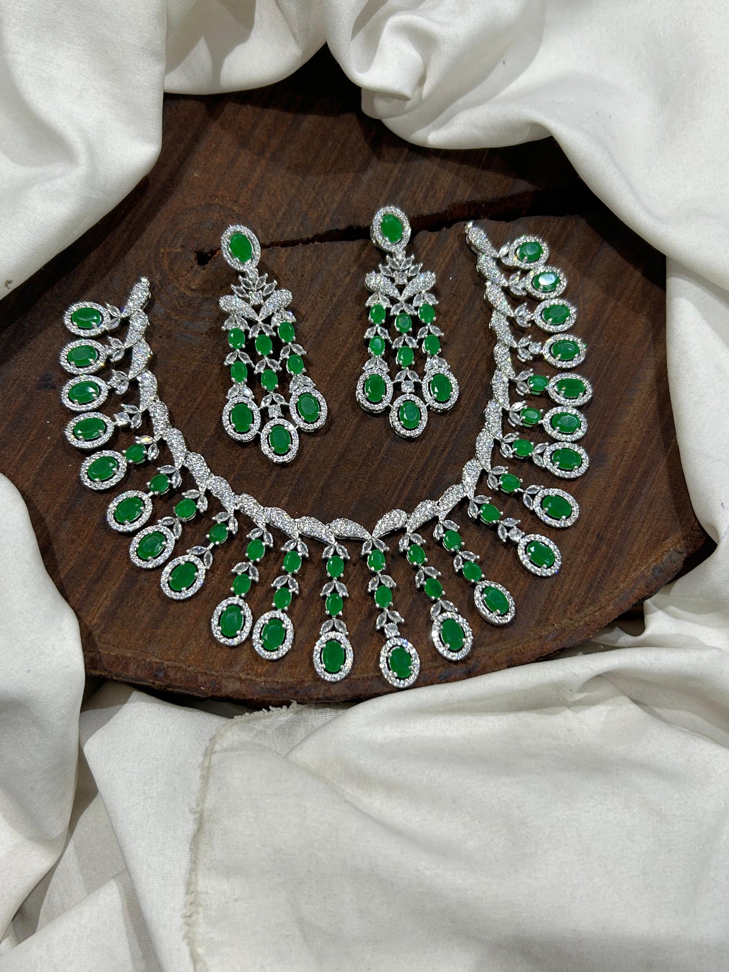 White stone necklace