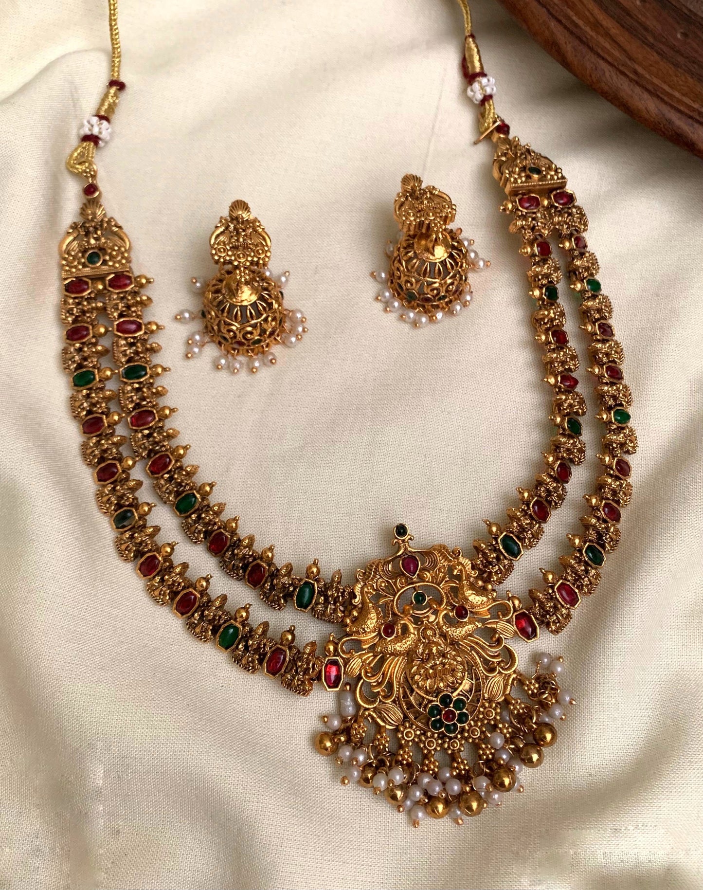 Peacock design 2 layer necklace(N-15)