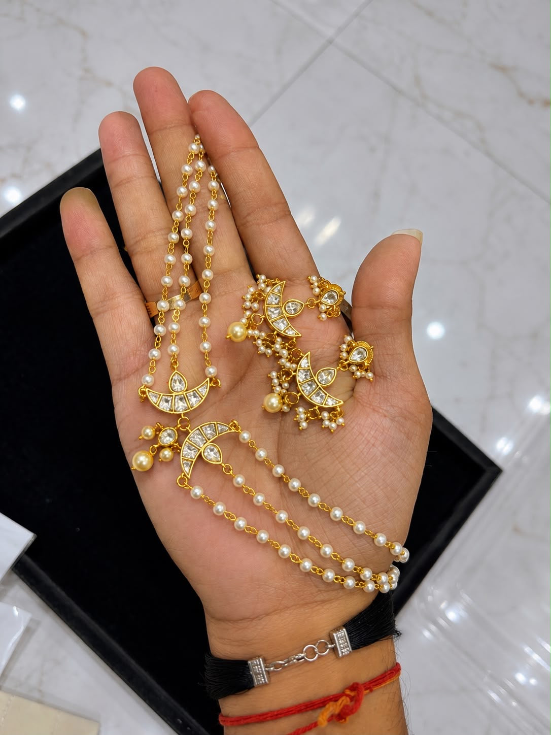 Pearl jadau choker