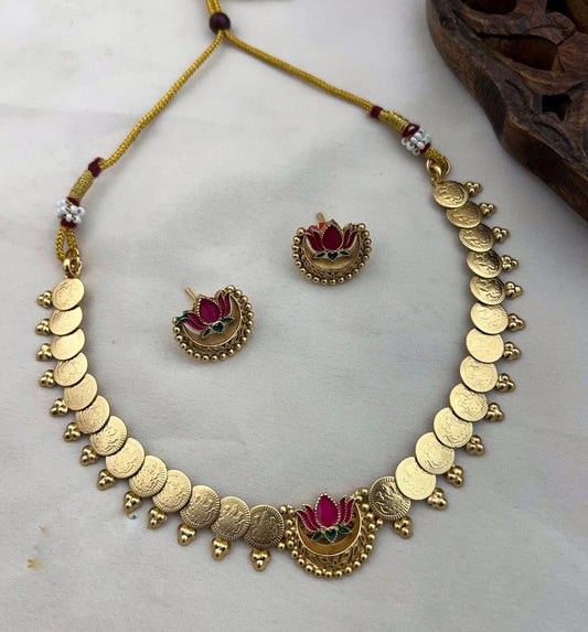 Lotus with coin necklace (N-83)