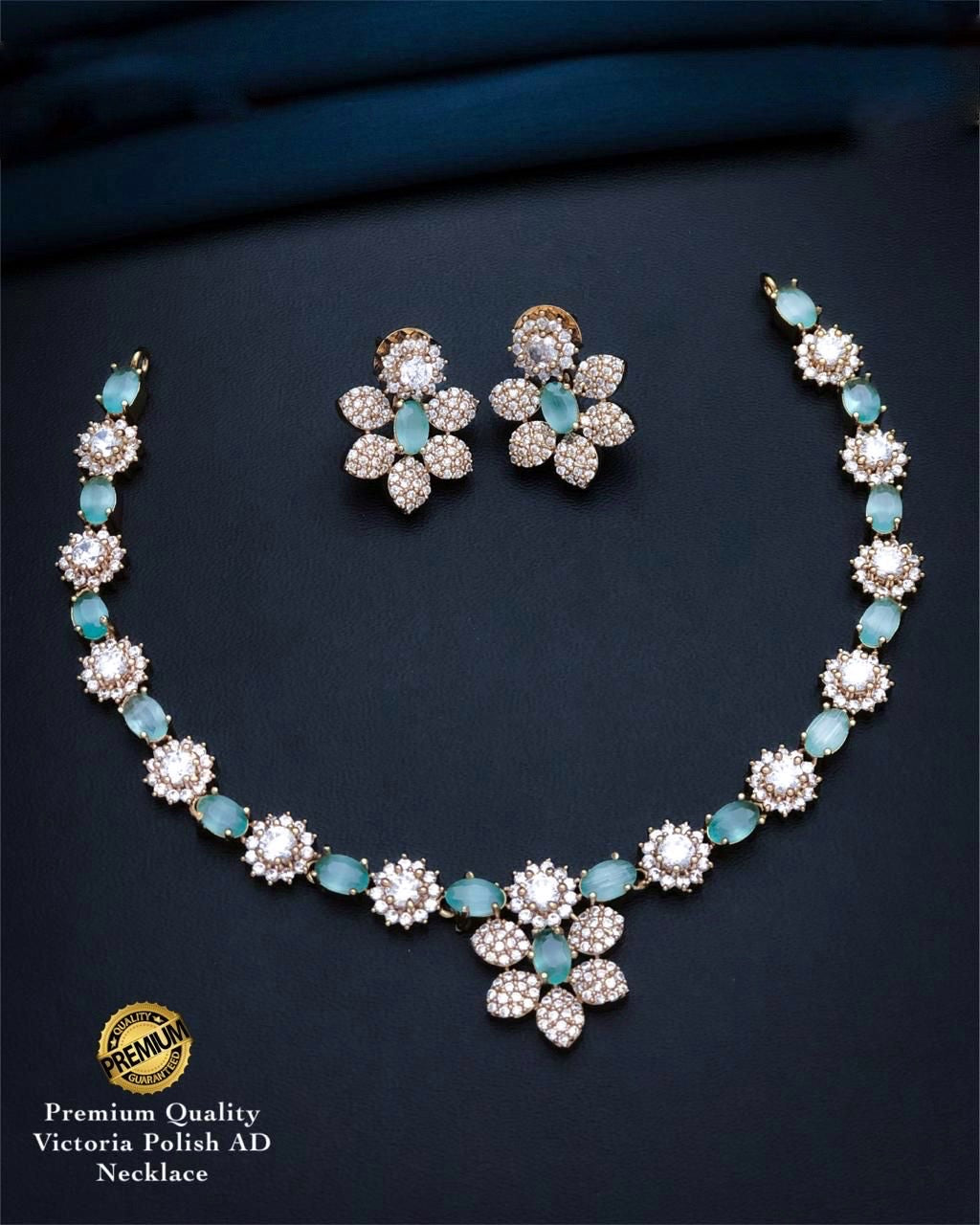 Flower stones necklace (DR-76)