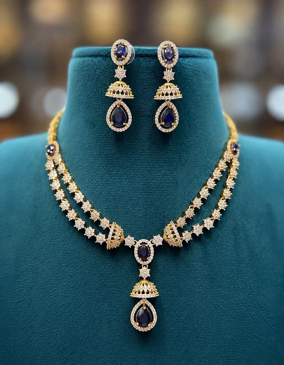 2 layer stone necklace