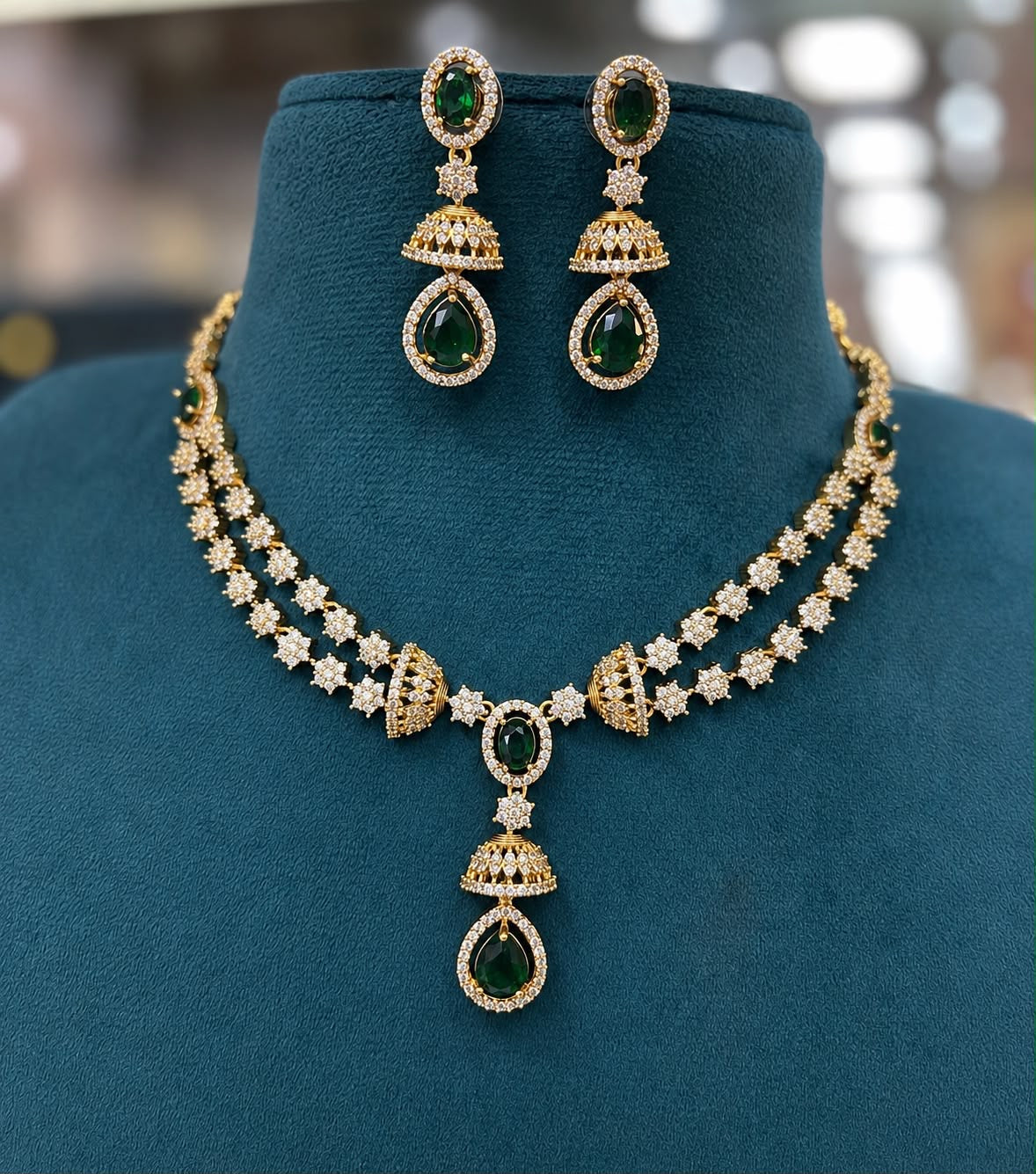 2 layer stone necklace