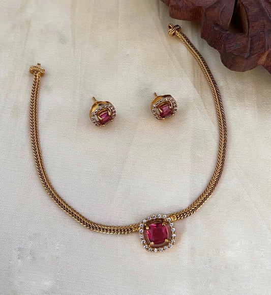 Single stone necklace (N-72)