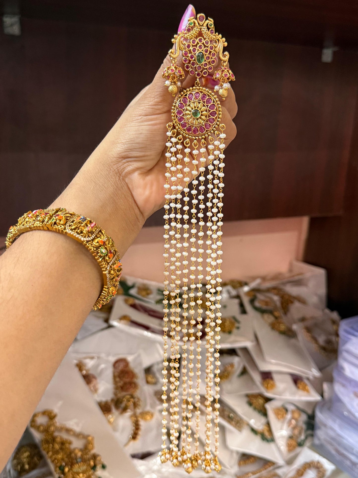 Long beads hair accessories