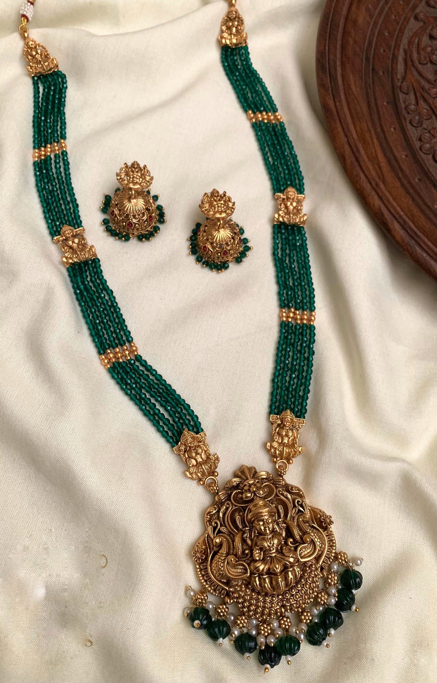 Beads with Lakshmi pendent harama(HA-15)
