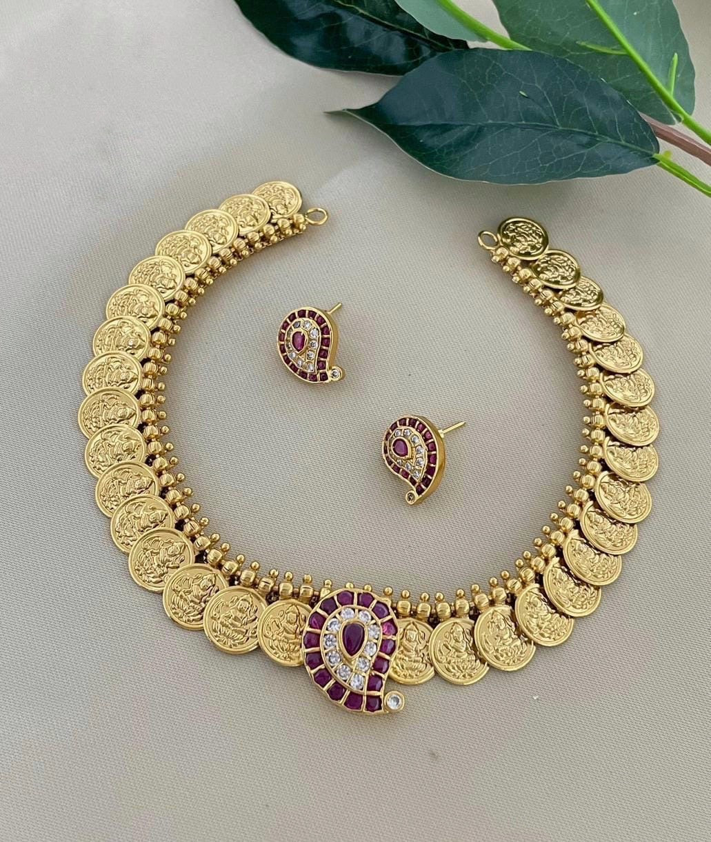 Mango with coin design necklace(N-25)