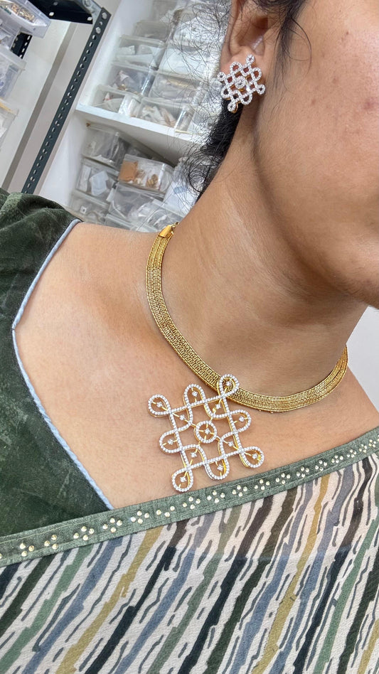Rangoli design choker