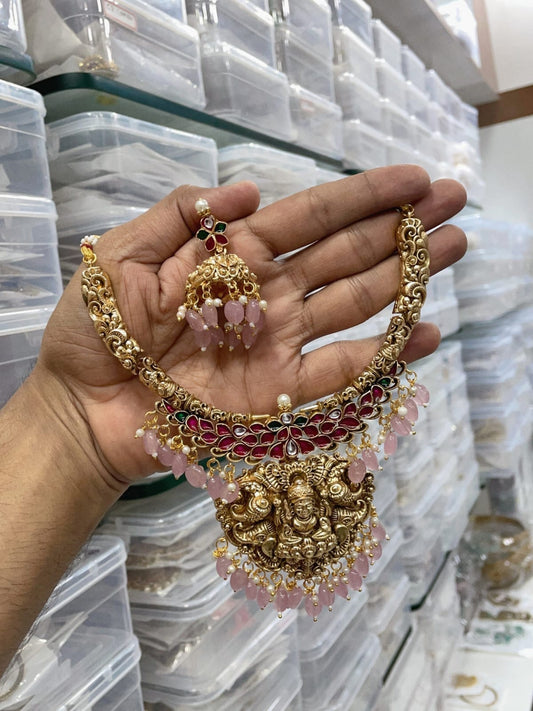 Grand Lakshmi necklace ftam(N-82)