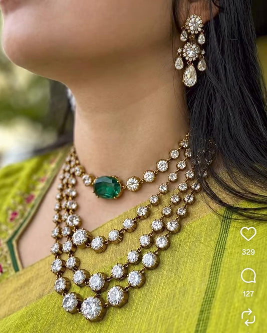 Layer polki necklace