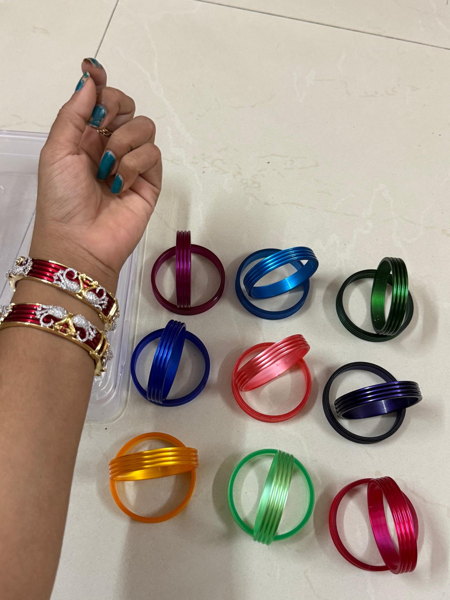 Color changeable bangles pack of 10